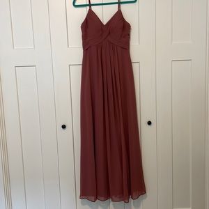 Size 6 Azazie Shannon Bridesmaids Dress in Desert Rose